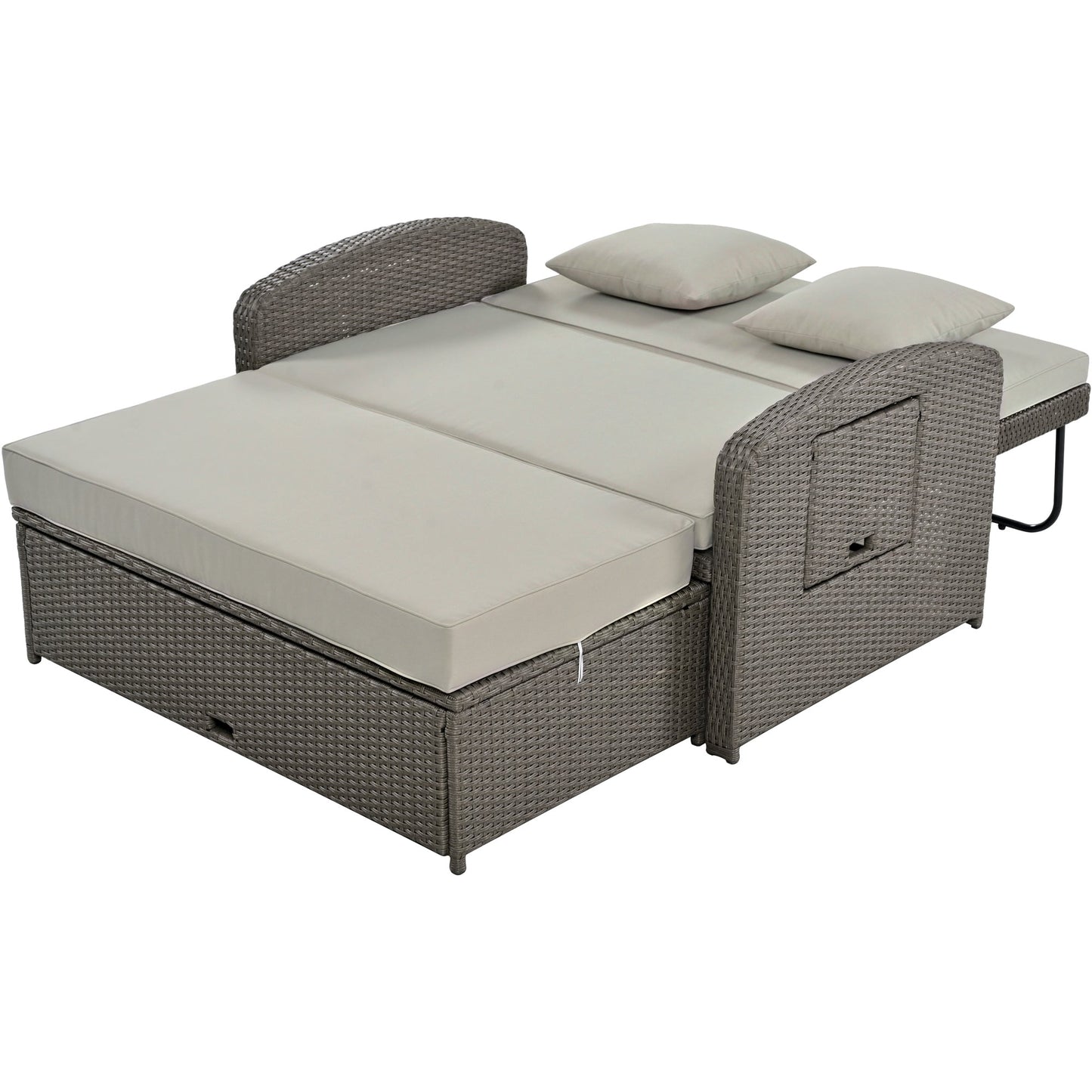 Gray Rattan Chaise Lounge Set: Ultimate Outdoor Comfort for Two