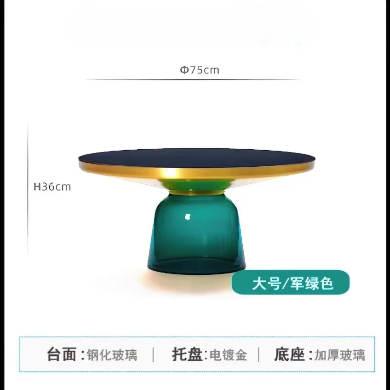 NordicElegance: Round Glass Side Table