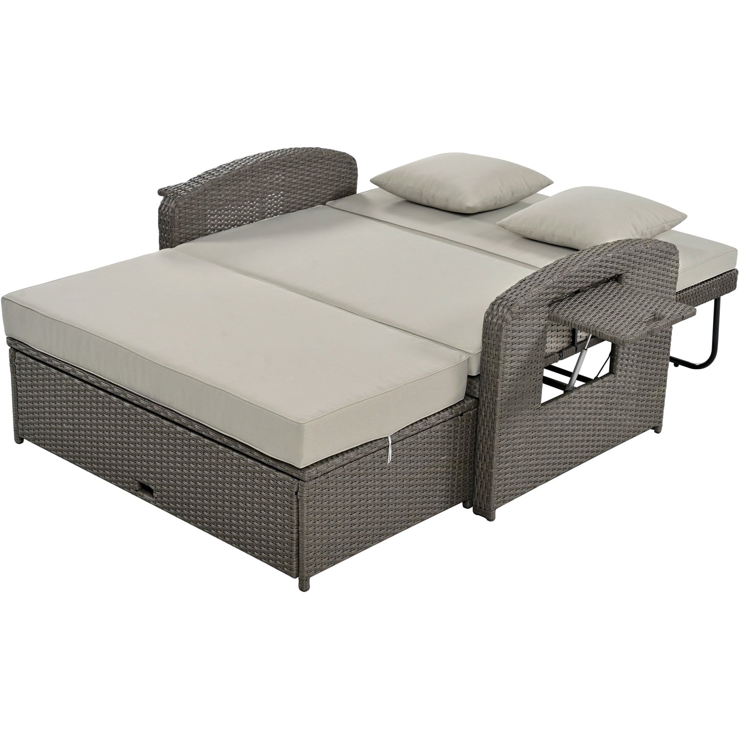 Gray Rattan Chaise Lounge Set: Ultimate Outdoor Comfort for Two