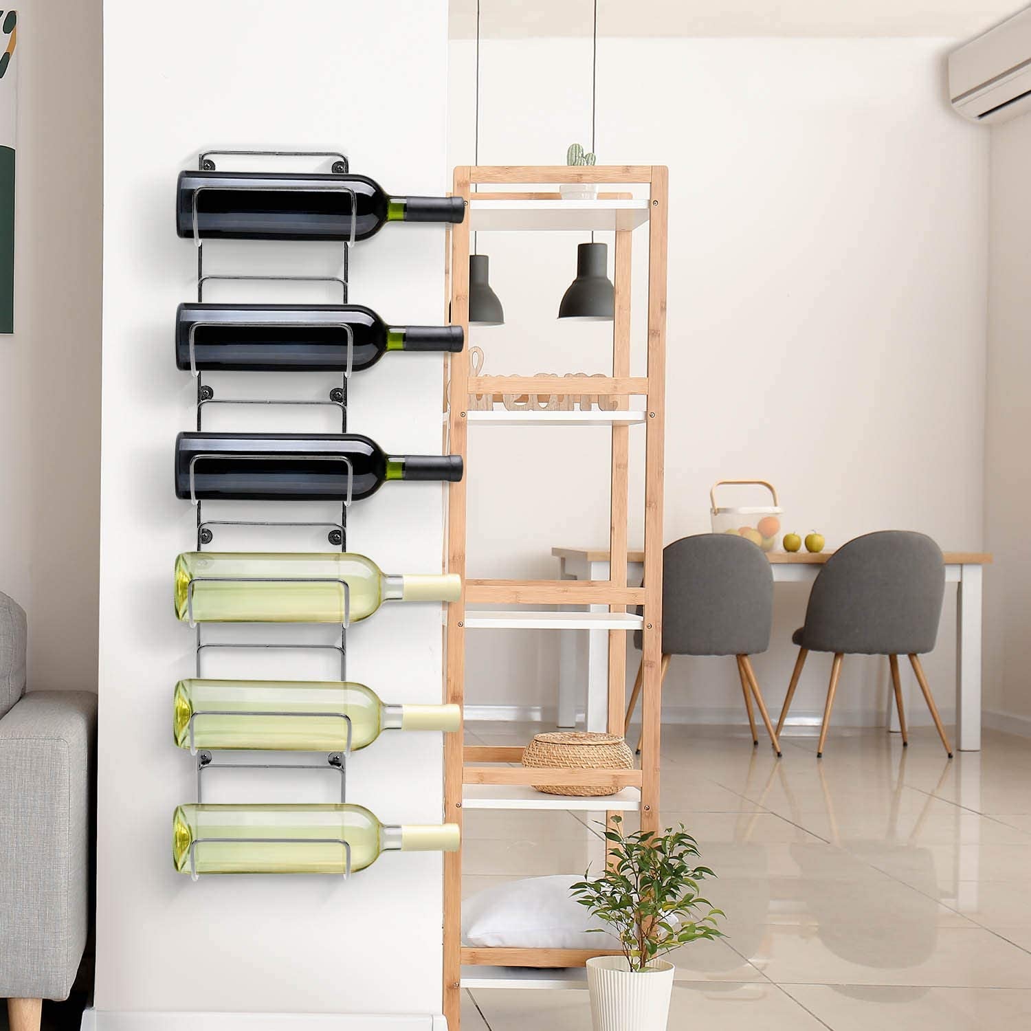 6-Tier Wall-Mounted Towel & Wine Rack – Versatile Organizer for Bathroom, Kitchen, or Bar