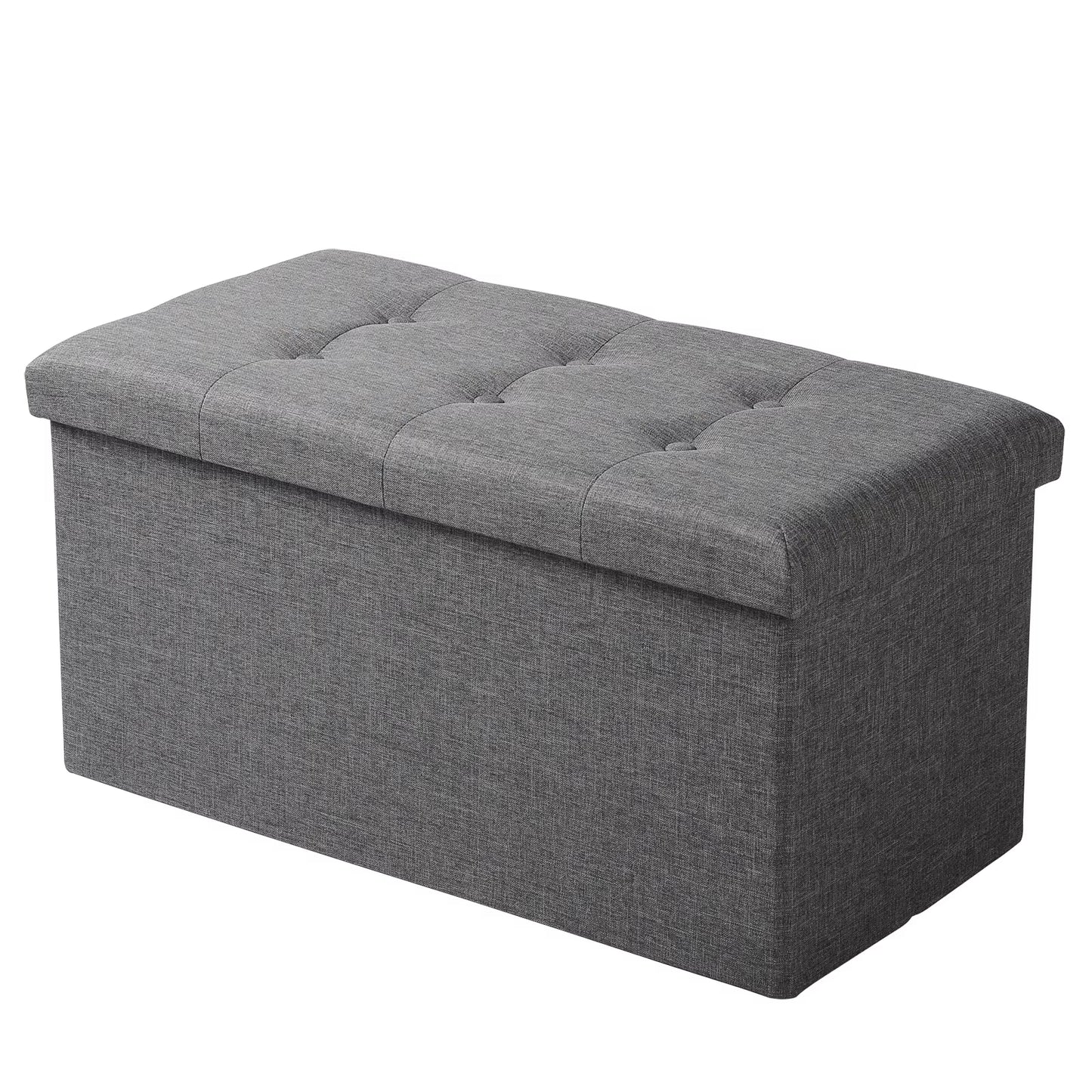 ColorVault: Foldable Multi-Purpose Storage Bench with Padded Seat