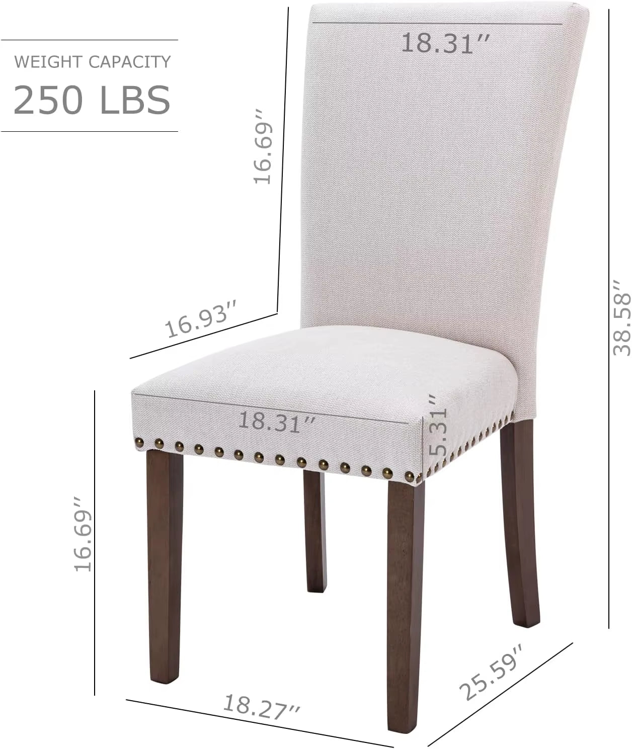 Elegant Prestige: Set of 4 Upholstered Dining Chairs