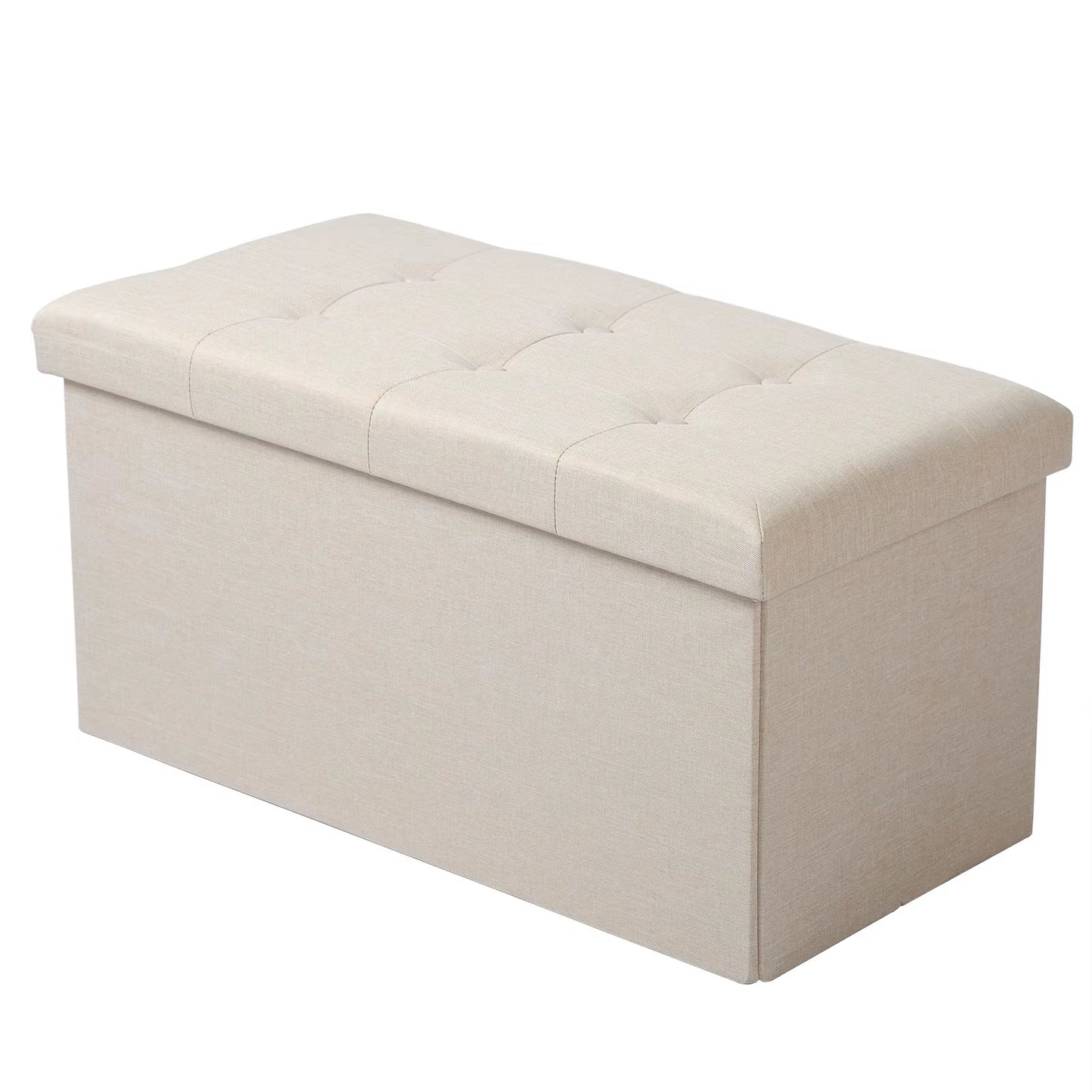 ColorVault: Foldable Multi-Purpose Storage Bench with Padded Seat