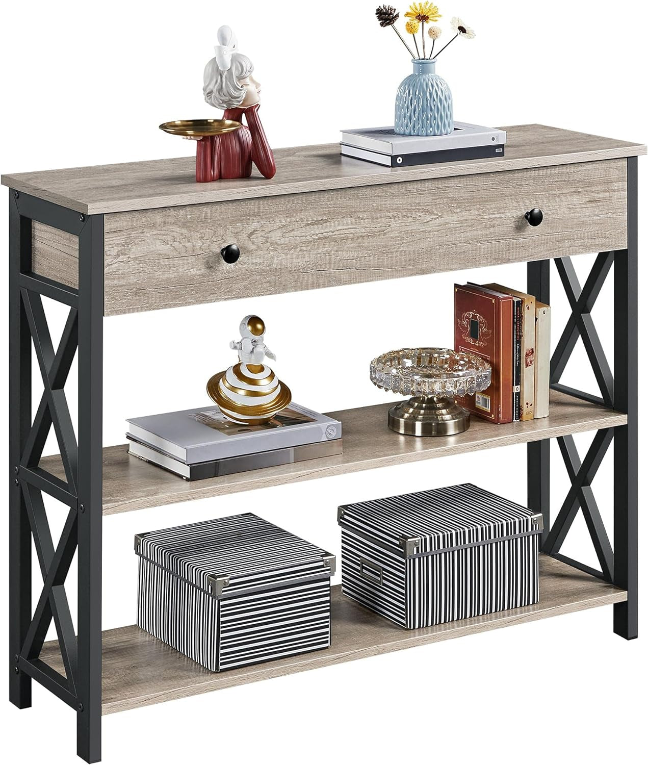 UrbanEdge™ 3-Tier Console Table – Style, Storage & Stability in One