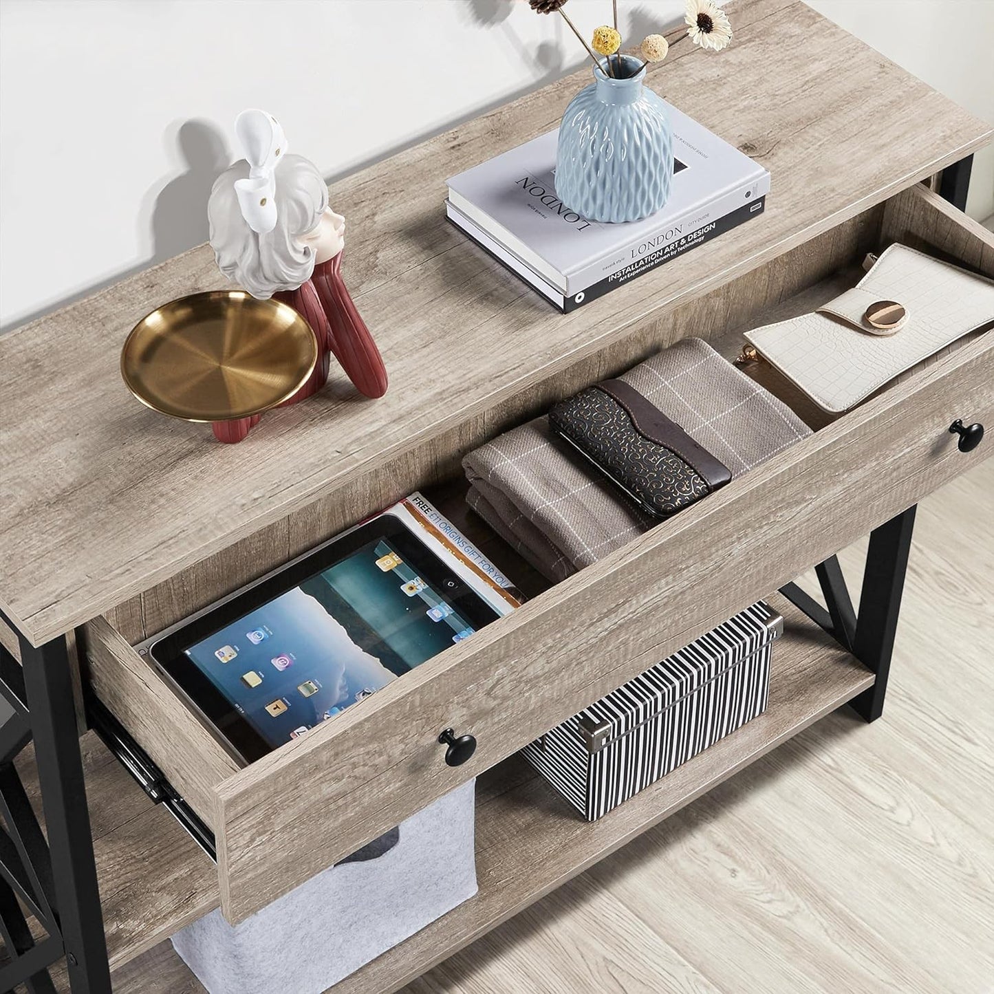 UrbanEdge™ 3-Tier Console Table – Style, Storage & Stability in One