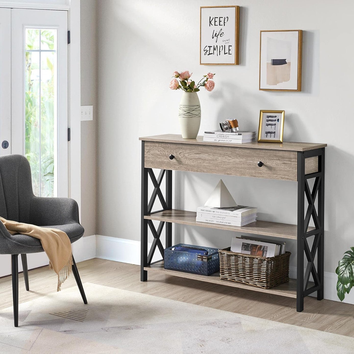 UrbanEdge™ 3-Tier Console Table – Style, Storage & Stability in One