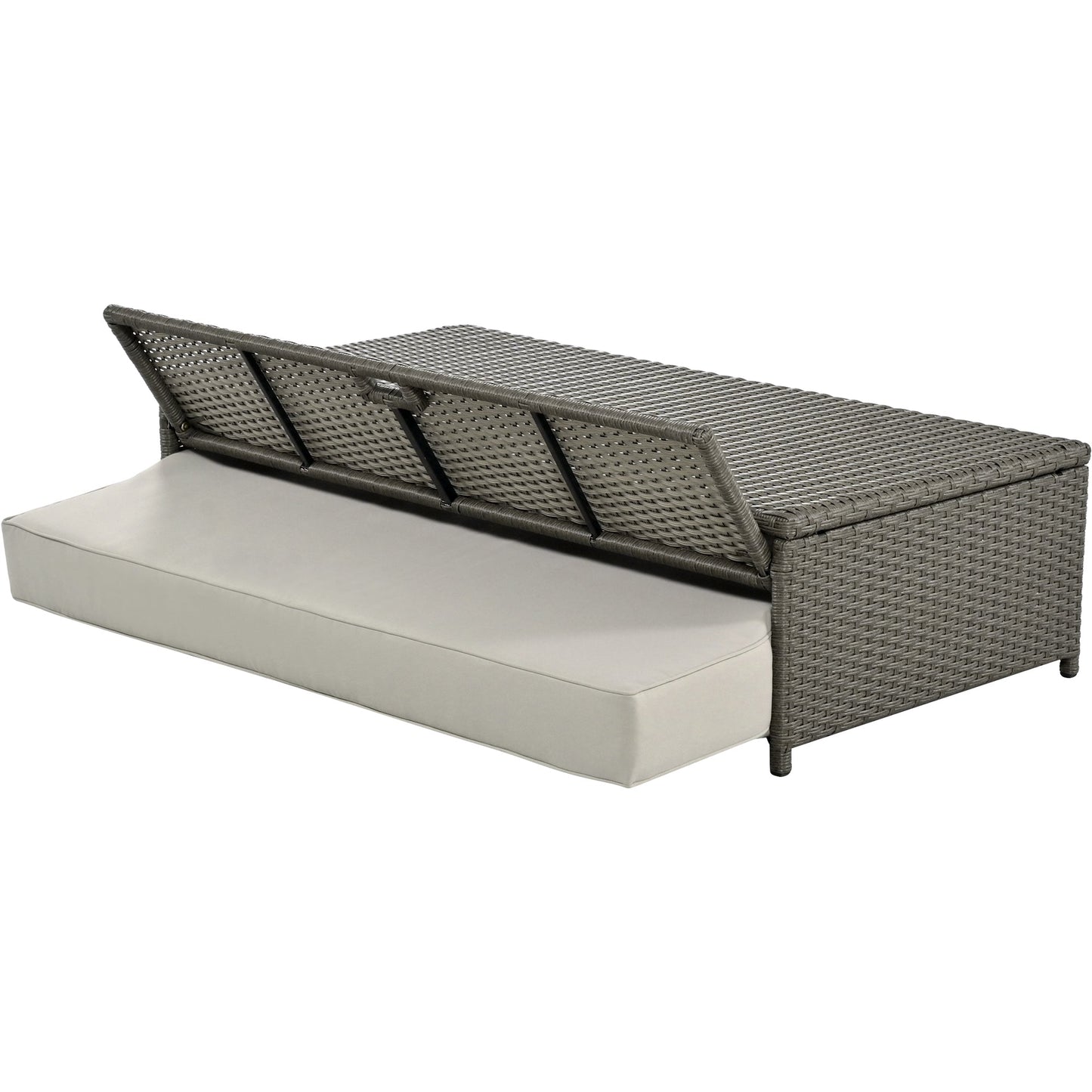 Gray Rattan Chaise Lounge Set: Ultimate Outdoor Comfort for Two