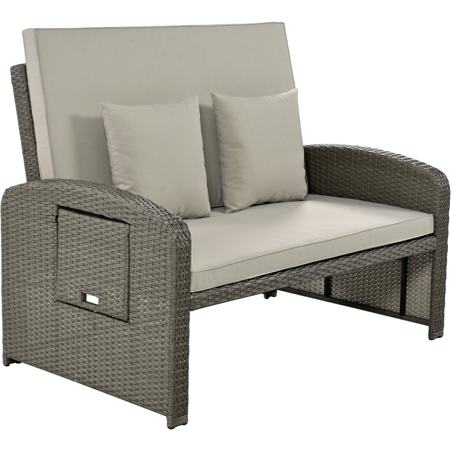 Gray Rattan Chaise Lounge Set: Ultimate Outdoor Comfort for Two