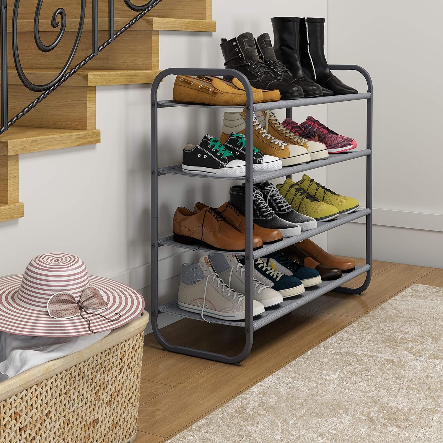 4-Tier Fabric Shoe Rack: Organize Your Space with Style