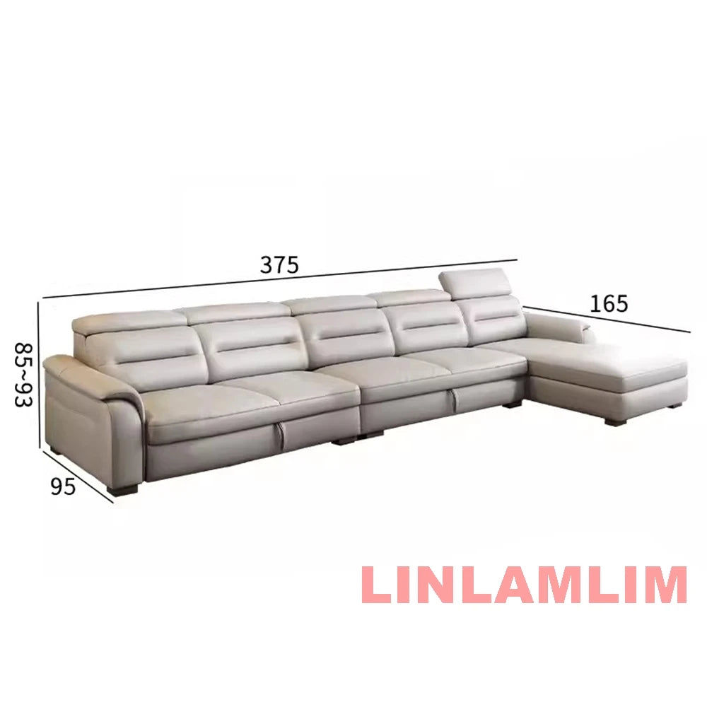 MANBAS SmartLounge: Electric Reclining Sleeper Sofa with Storage Compartment