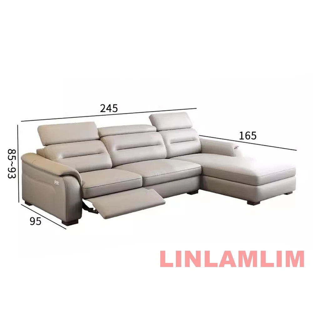 MANBAS SmartLounge: Electric Reclining Sleeper Sofa with Storage Compartment