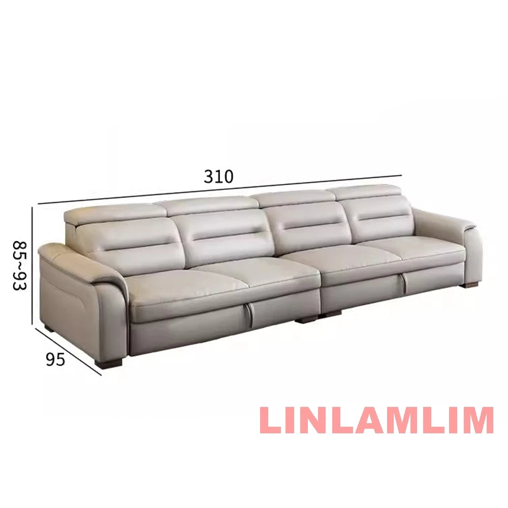 MANBAS SmartLounge: Electric Reclining Sleeper Sofa with Storage Compartment