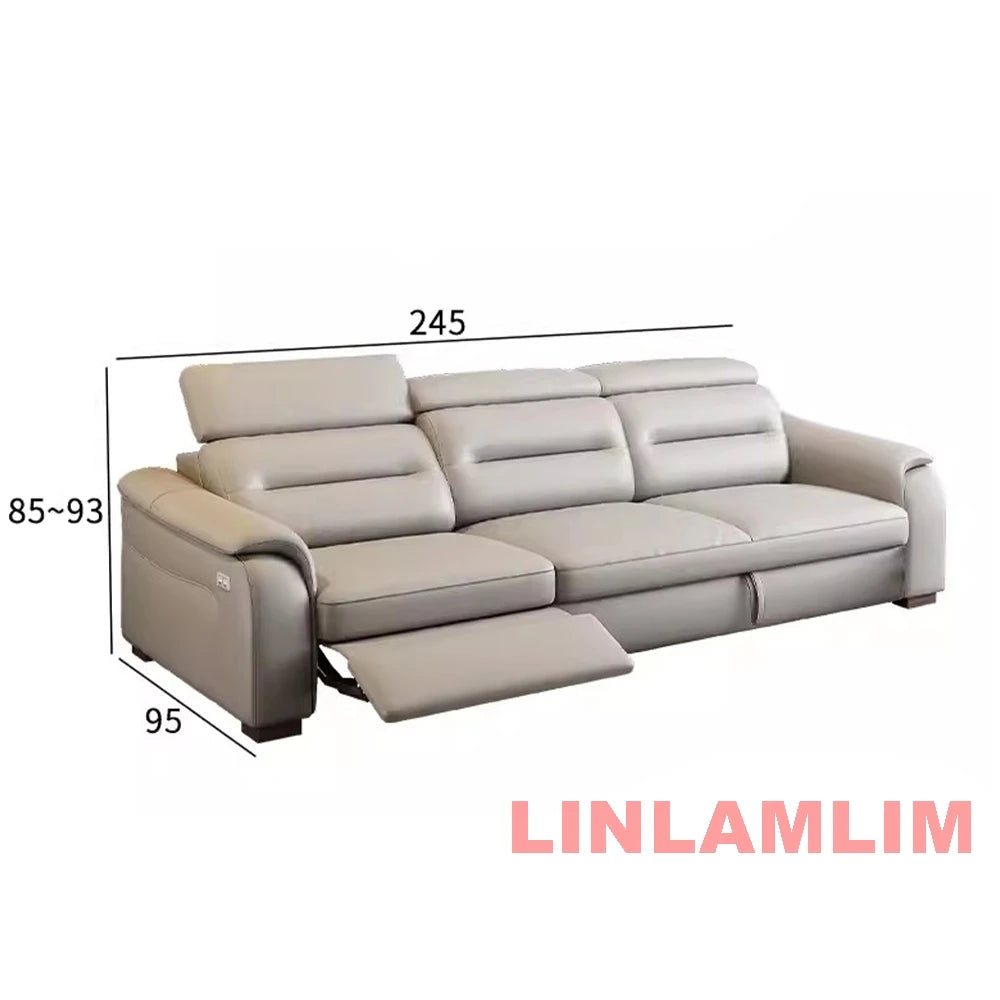 MANBAS SmartLounge: Electric Reclining Sleeper Sofa with Storage Compartment