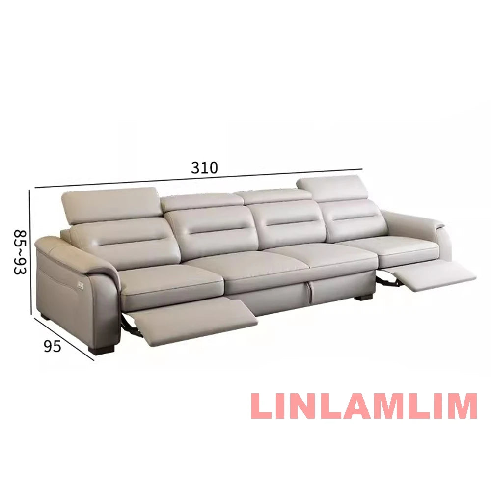 MANBAS SmartLounge: Electric Reclining Sleeper Sofa with Storage Compartment