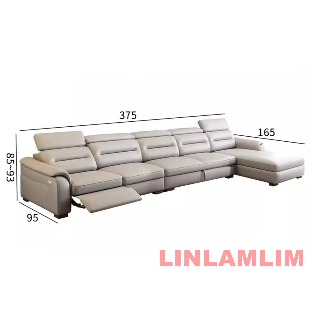 MANBAS SmartLounge: Electric Reclining Sleeper Sofa with Storage Compartment