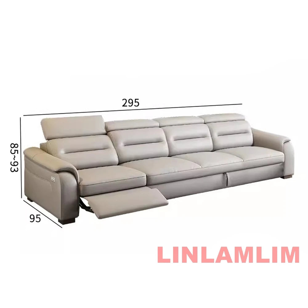 MANBAS SmartLounge: Electric Reclining Sleeper Sofa with Storage Compartment