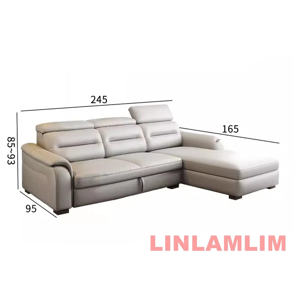 MANBAS SmartLounge: Electric Reclining Sleeper Sofa with Storage Compartment