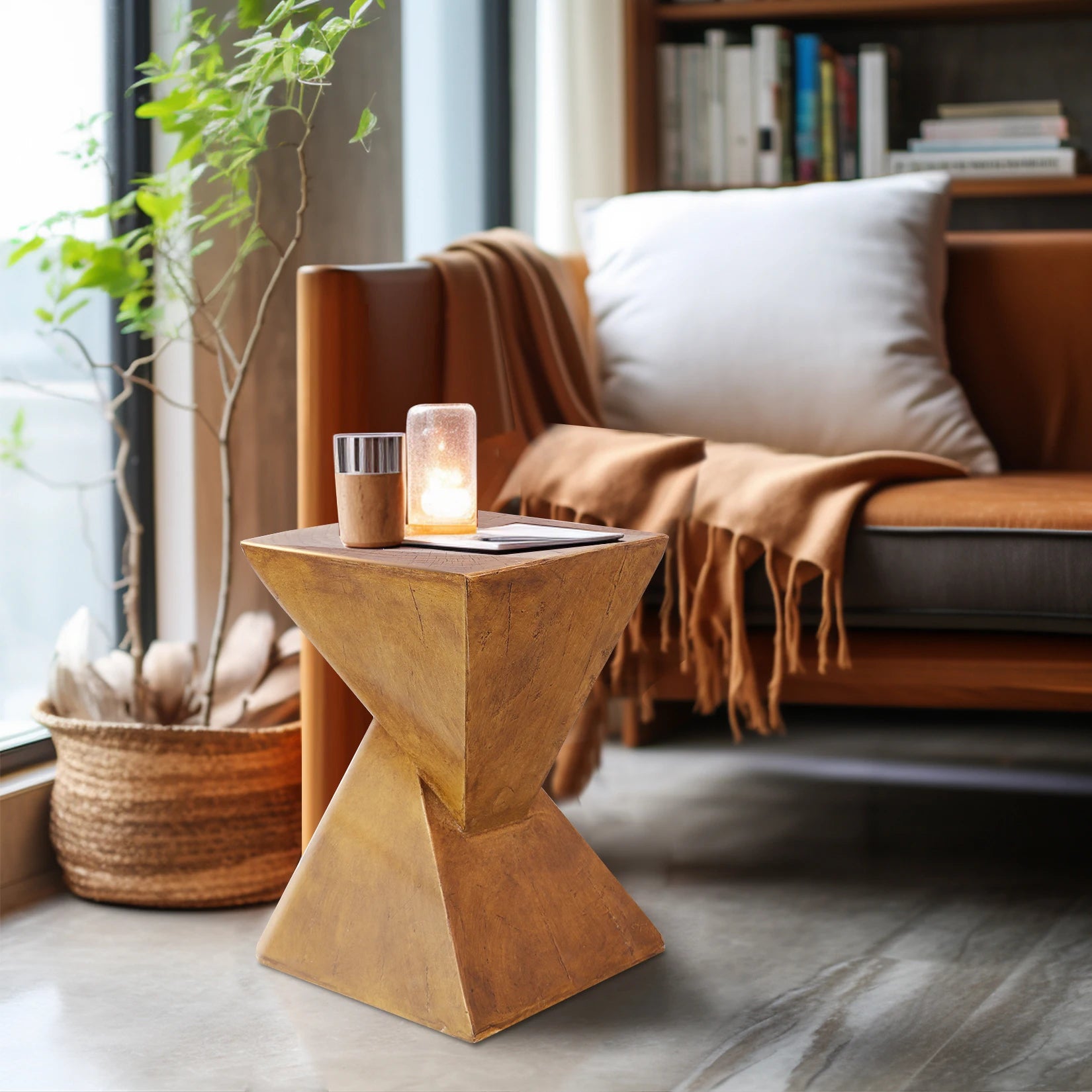 NordicStone: Concrete Side Table for Indoor and Outdoor Use