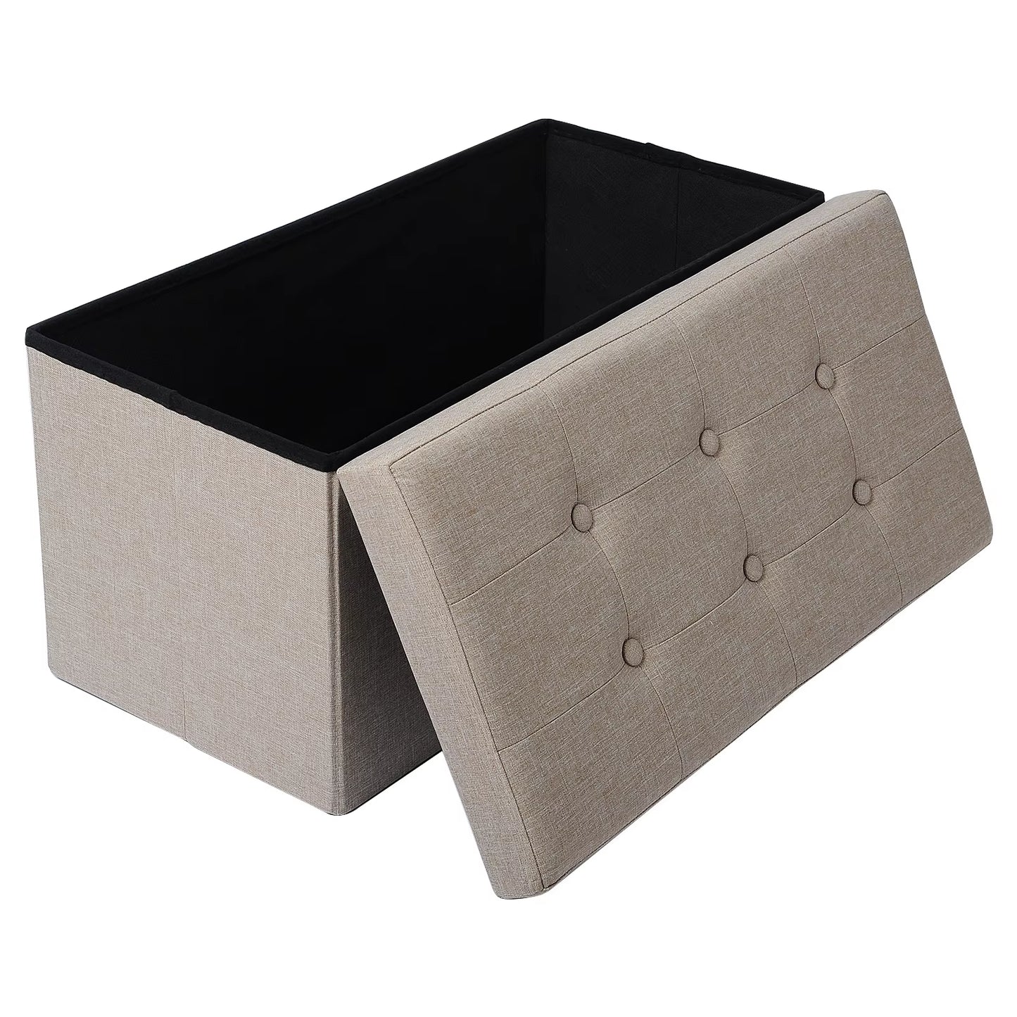 ColorVault: Foldable Multi-Purpose Storage Bench with Padded Seat