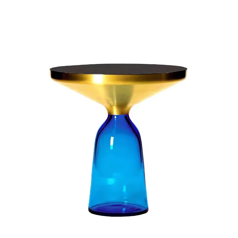 NordicElegance: Round Glass Side Table