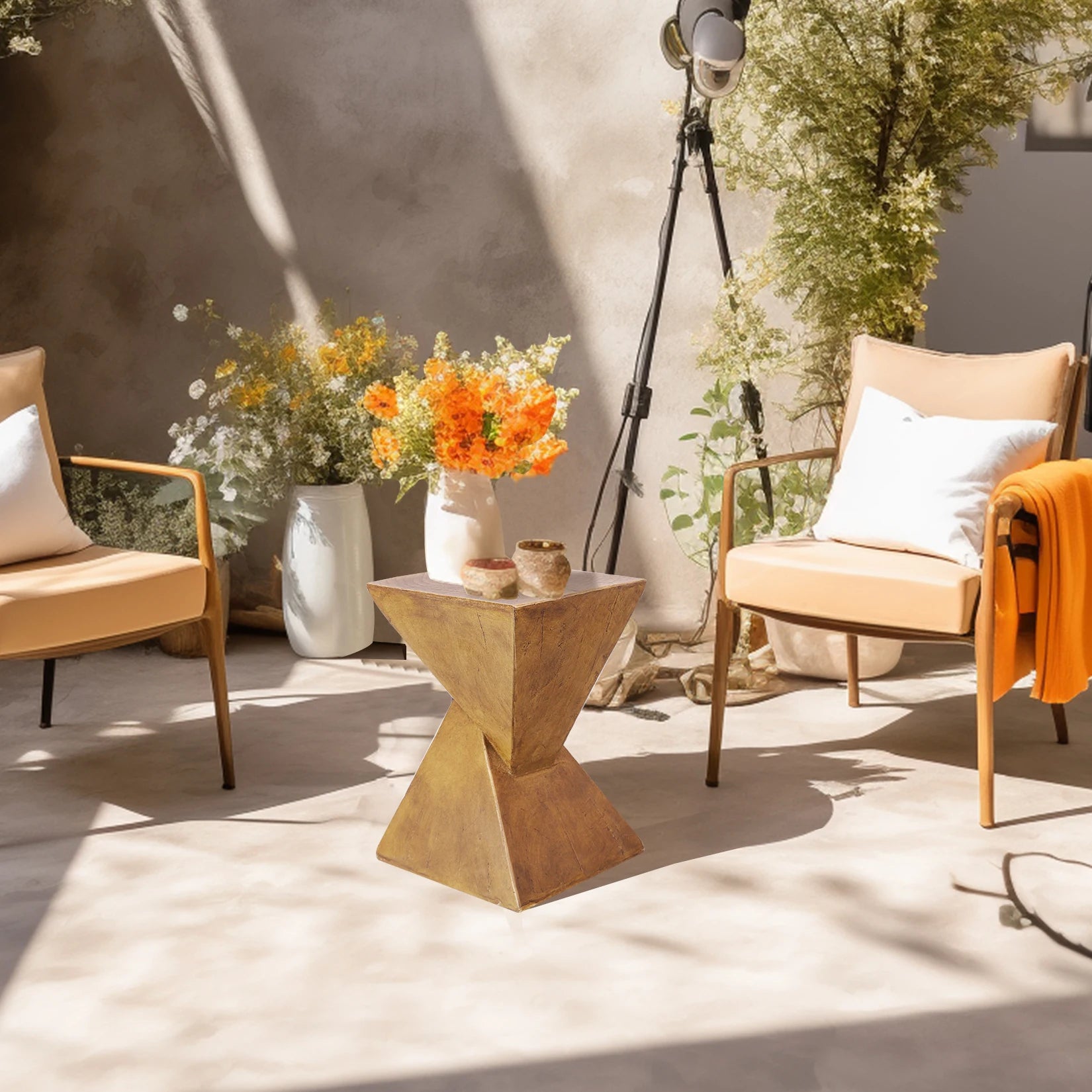 NordicStone: Concrete Side Table for Indoor and Outdoor Use