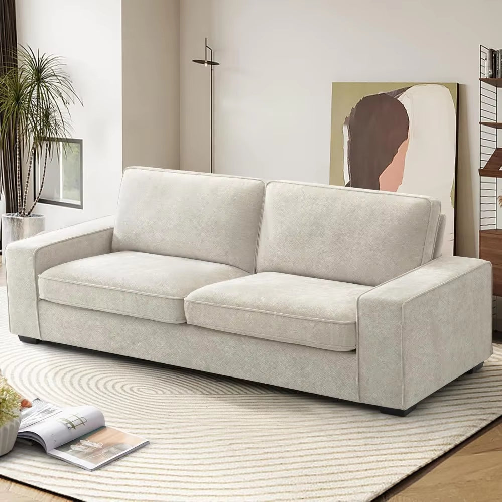 Celestia Lux: 3-Seater Dream Sofa in Chenille with Detachable Backrest