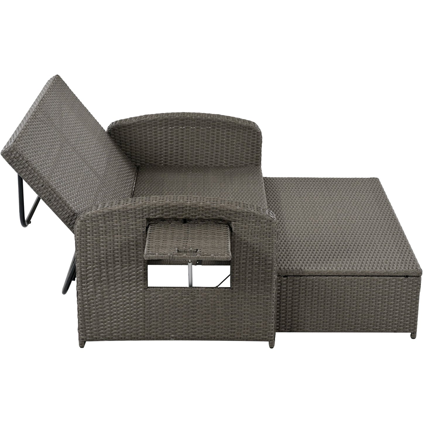 Gray Rattan Chaise Lounge Set: Ultimate Outdoor Comfort for Two