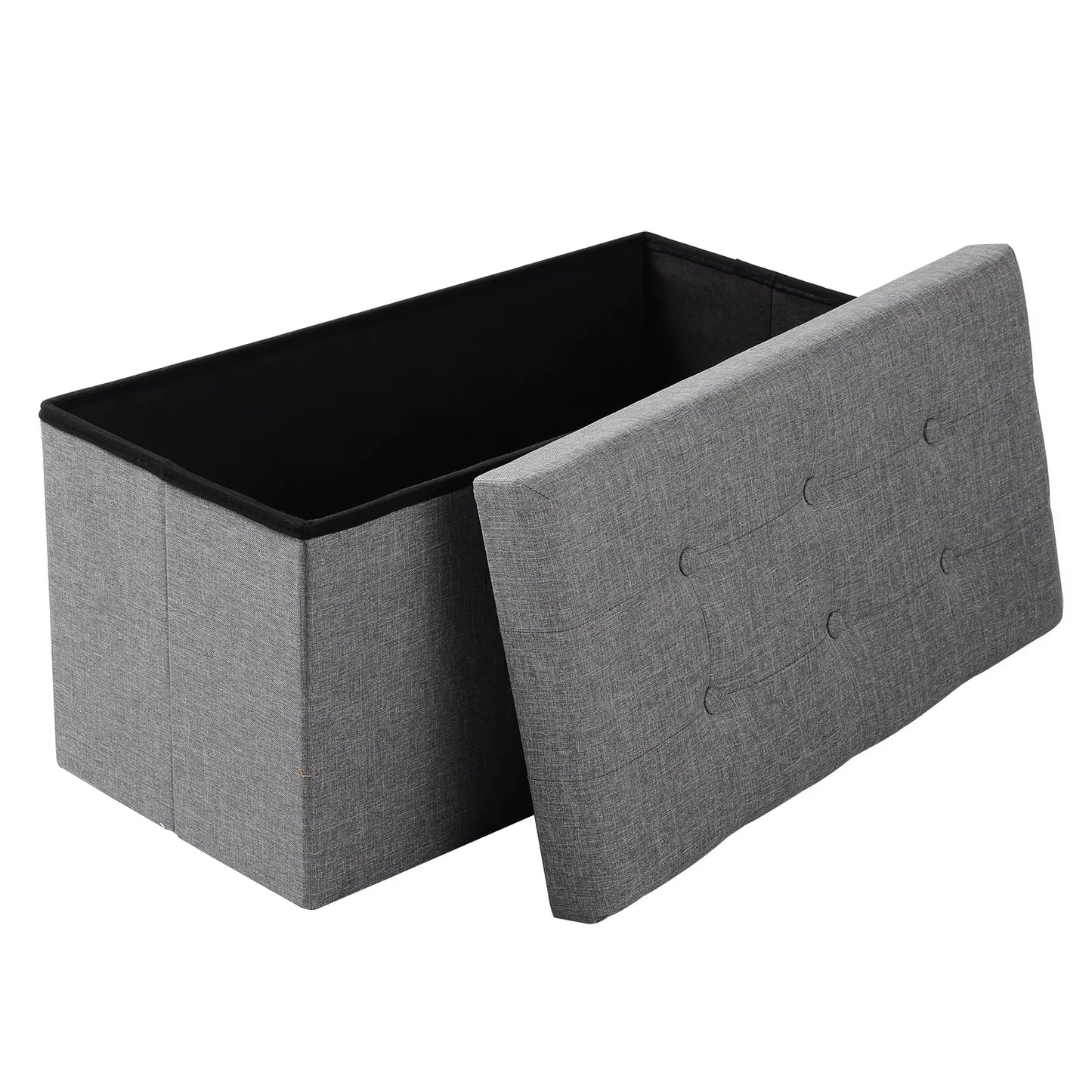 ColorVault: Foldable Multi-Purpose Storage Bench with Padded Seat