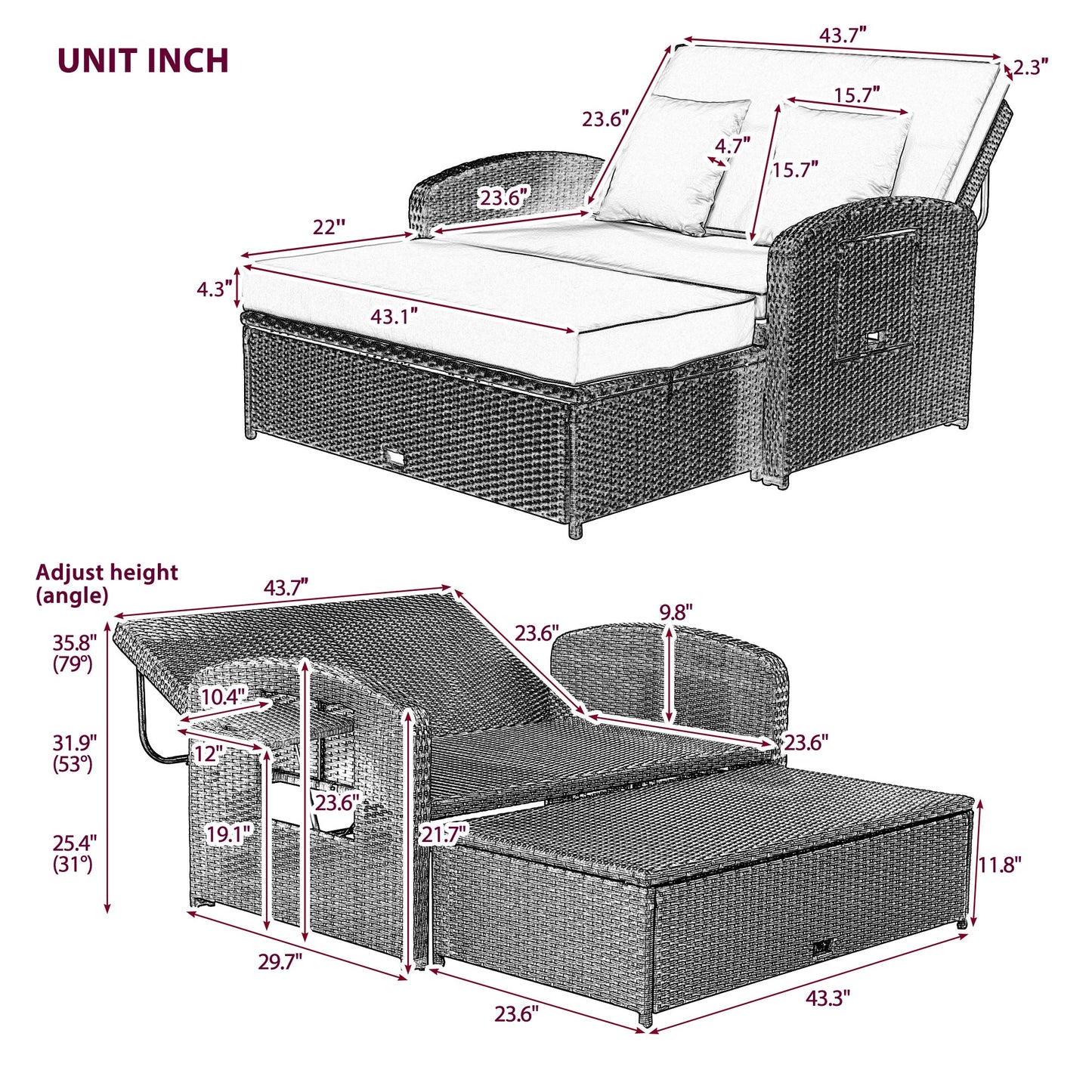 Gray Rattan Chaise Lounge Set: Ultimate Outdoor Comfort for Two