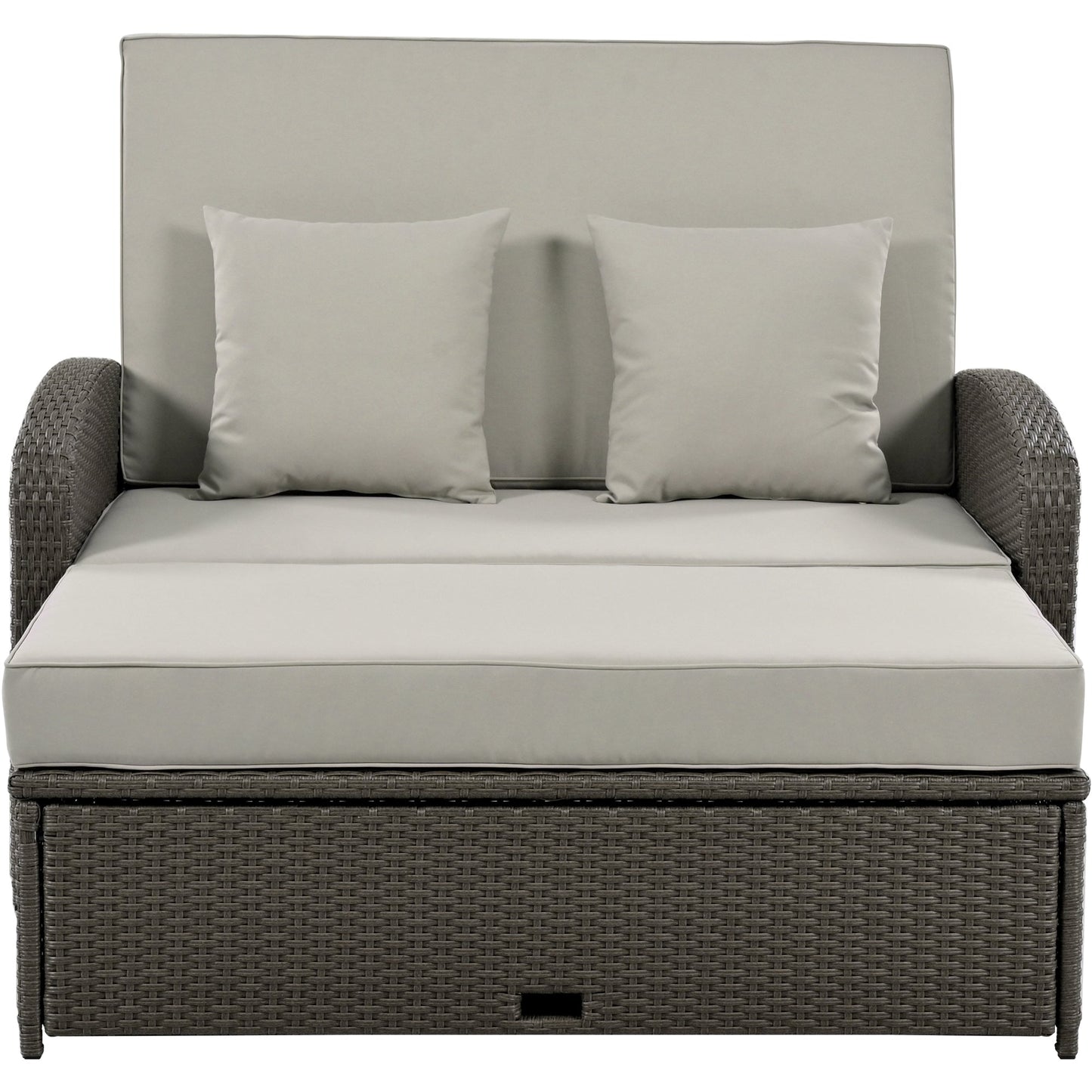 Gray Rattan Chaise Lounge Set: Ultimate Outdoor Comfort for Two